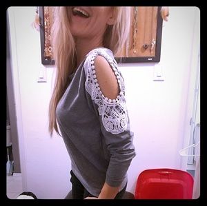 XJF☆MC Size S Shoulder Peaking Shirt